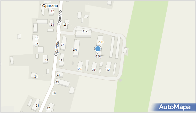 Oparzno, Oparzno, 22A, mapa Oparzno