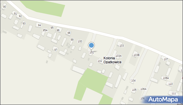 Opatkowice, Opatkowice, 101, mapa Opatkowice