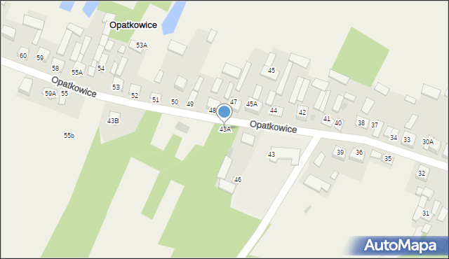 Opatkowice, Opatkowice, 43A, mapa Opatkowice