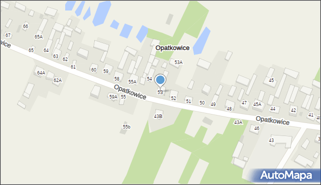 Opatkowice, Opatkowice, 53, mapa Opatkowice