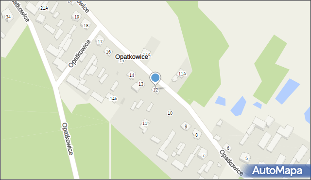 Opatkowice, Opatkowice, 12, mapa Opatkowice