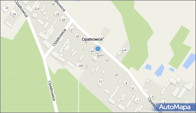 Opatkowice, Opatkowice, 13, mapa Opatkowice