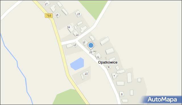 Opatkowice, Opatkowice, 11, mapa Opatkowice