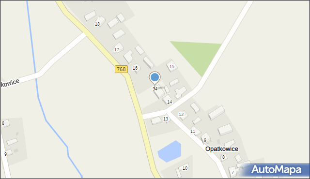 Opatkowice, Opatkowice, 34, mapa Opatkowice