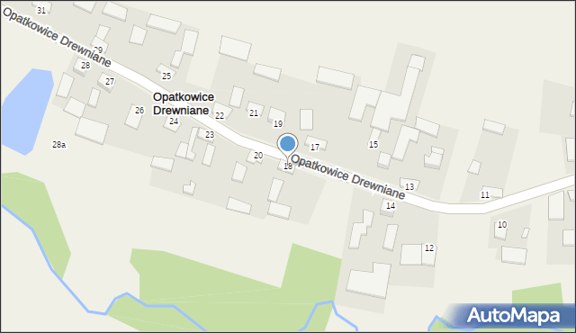 Opatkowice Drewniane, Opatkowice Drewniane, 18, mapa Opatkowice Drewniane