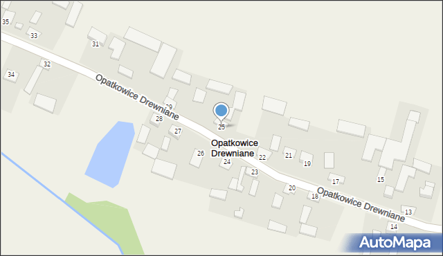 Opatkowice Drewniane, Opatkowice Drewniane, 25, mapa Opatkowice Drewniane