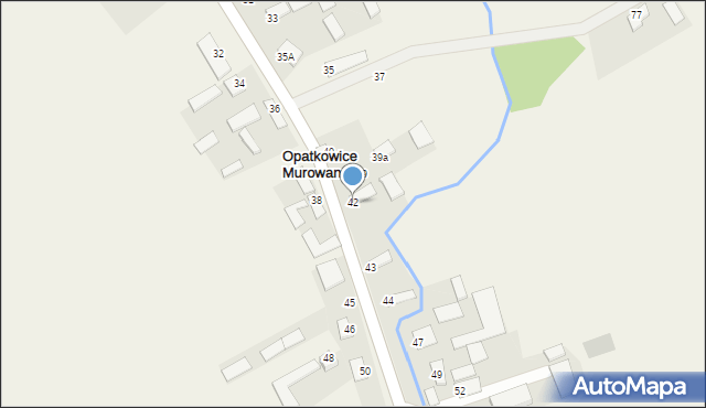 Opatkowice Murowane, Opatkowice Murowane, 42, mapa Opatkowice Murowane