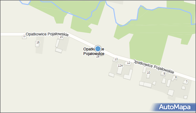 Opatkowice Pojałowskie, Opatkowice Pojałowskie, 14, mapa Opatkowice Pojałowskie