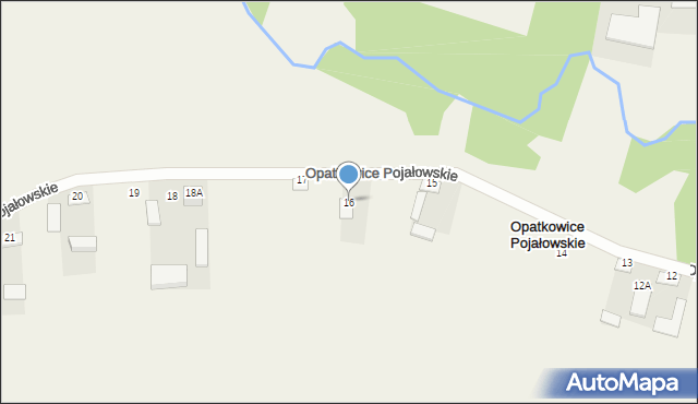 Opatkowice Pojałowskie, Opatkowice Pojałowskie, 16, mapa Opatkowice Pojałowskie