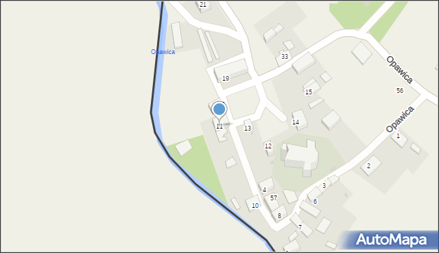 Opawica, Opawica, 11, mapa Opawica