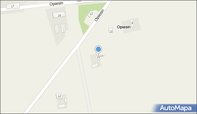 Opiesin, Opiesin, 11, mapa Opiesin