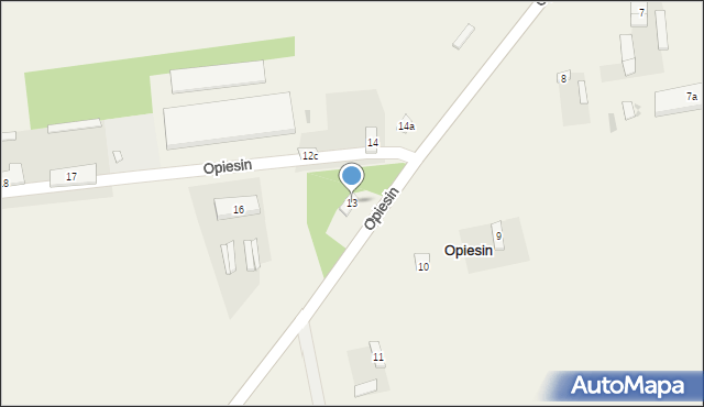 Opiesin, Opiesin, 13, mapa Opiesin