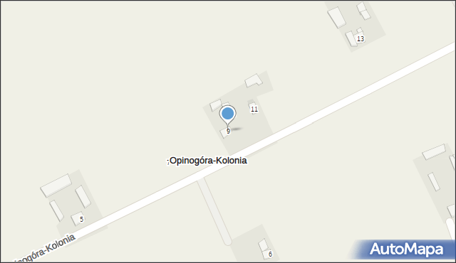 Opinogóra-Kolonia, Opinogóra-Kolonia, 9, mapa Opinogóra-Kolonia