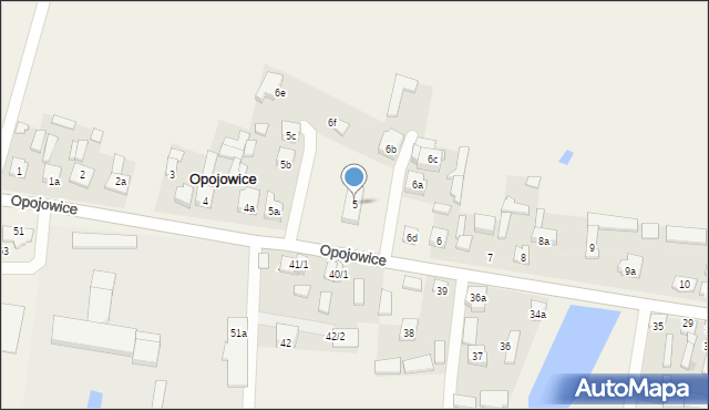Opojowice, Opojowice, 5, mapa Opojowice