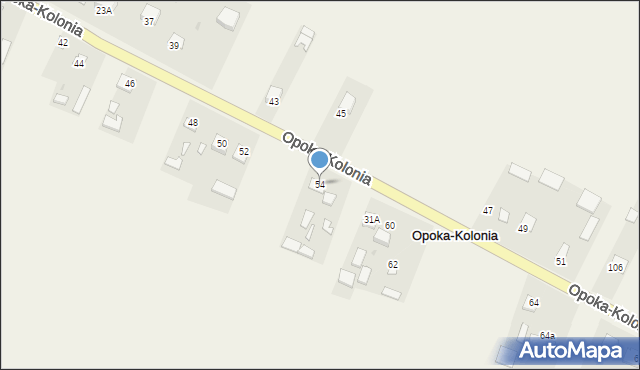 Opoka-Kolonia, Opoka-Kolonia, 54, mapa Opoka-Kolonia