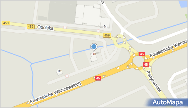 Opole, Opolska, 1B, mapa Opola