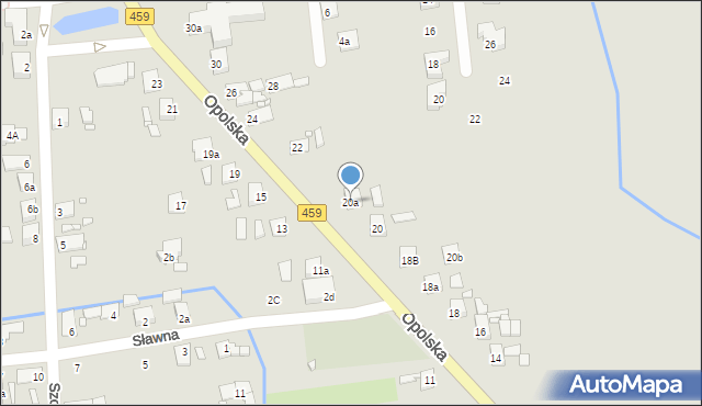 Opole, Opolska, 20a, mapa Opola