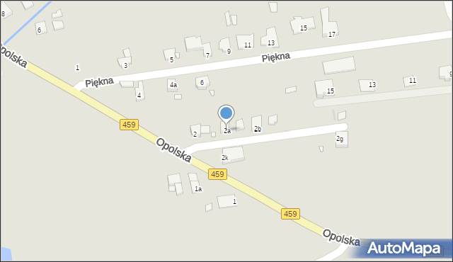 Opole, Opolska, 2a, mapa Opola