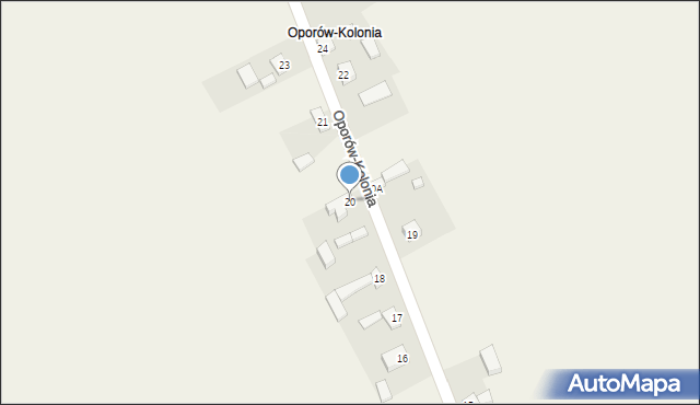 Oporów-Kolonia, Oporów-Kolonia, 20, mapa Oporów-Kolonia