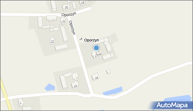 Oporzyn, Oporzyn, 17, mapa Oporzyn