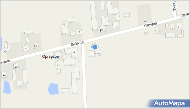 Oprzężów, Oprzężów, 22a, mapa Oprzężów