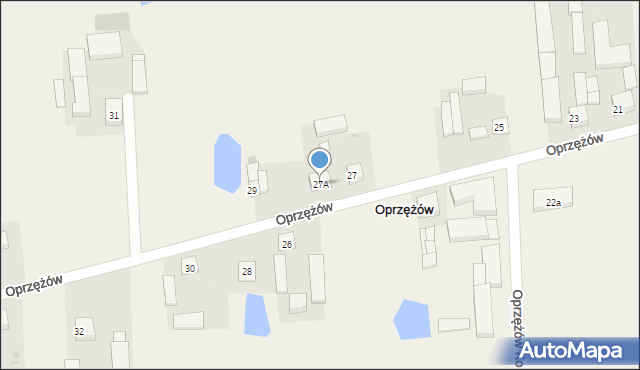 Oprzężów, Oprzężów, 27A, mapa Oprzężów