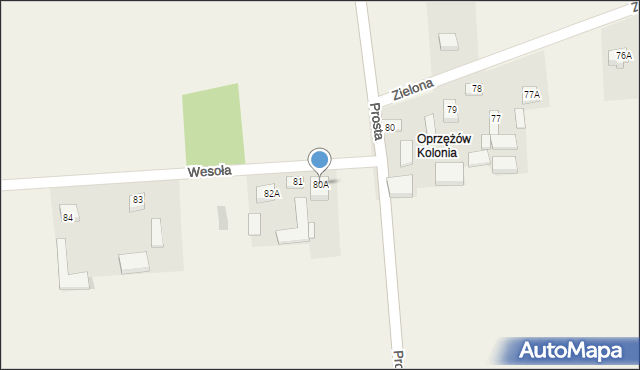 Oprzężów, Oprzężów, 80A, mapa Oprzężów