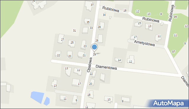 Osielsko, Opalowa, 24, mapa Osielsko