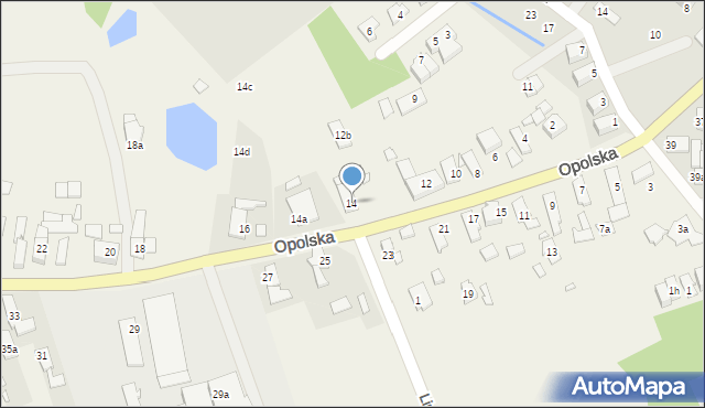 Osiny, Opolska, 14, mapa Osiny