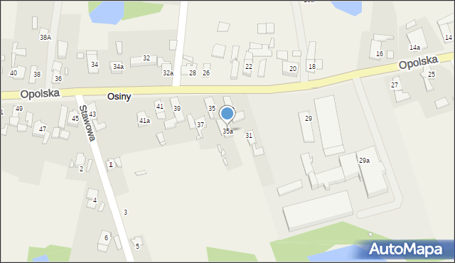 Osiny, Opolska, 35a, mapa Osiny