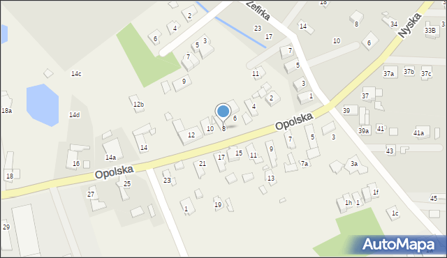 Osiny, Opolska, 8, mapa Osiny