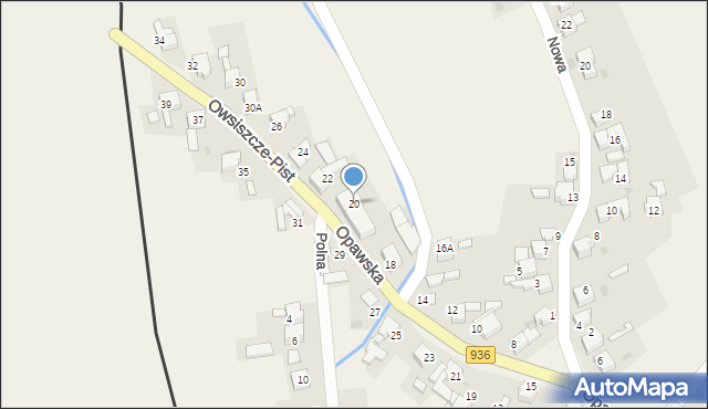 Owsiszcze, Opawska, 20, mapa Owsiszcze