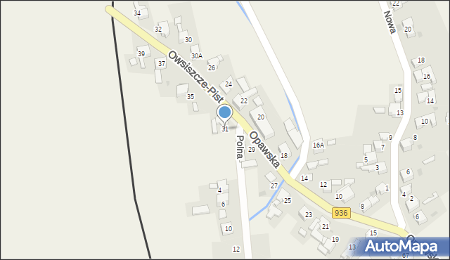 Owsiszcze, Opawska, 31, mapa Owsiszcze