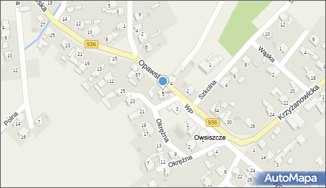 Owsiszcze, Opawska, 5, mapa Owsiszcze