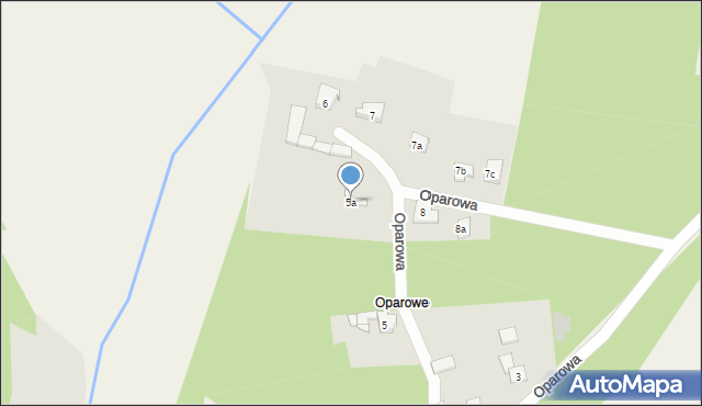 Ożarowice, Oparowa, 5a, mapa Ożarowice