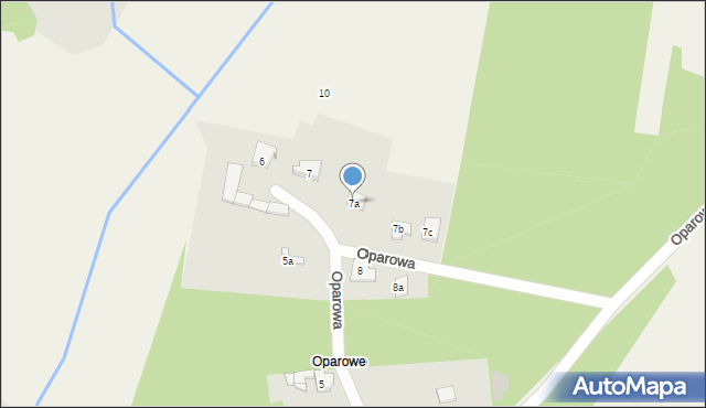 Ożarowice, Oparowa, 7a, mapa Ożarowice