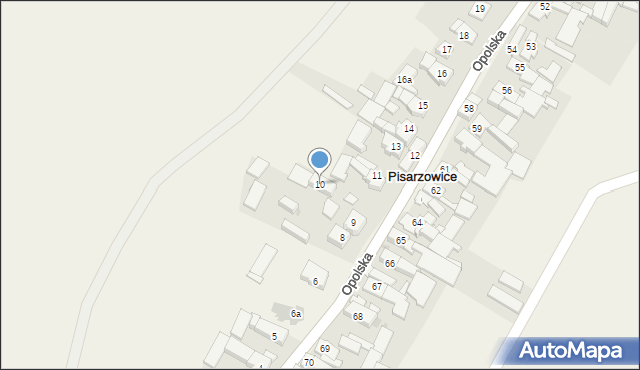 Pisarzowice, Opolska, 10, mapa Pisarzowice