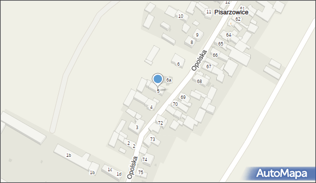 Pisarzowice, Opolska, 5, mapa Pisarzowice