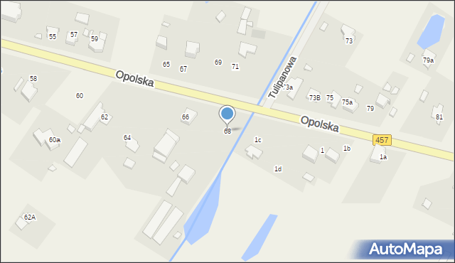 Pisarzowice, Opolska, 68, mapa Pisarzowice