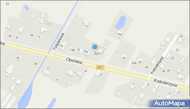 Pisarzowice, Opolska, 79, mapa Pisarzowice