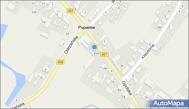 Popielów, Opolska, 2, mapa Popielów