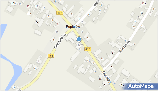 Popielów, Opolska, 2a, mapa Popielów