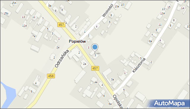 Popielów, Opolska, 3, mapa Popielów