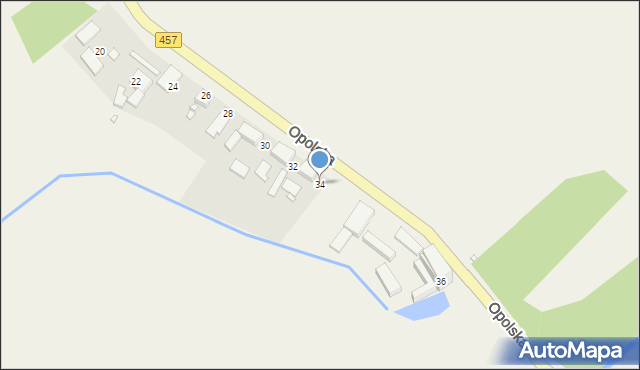 Popielów, Opolska, 34, mapa Popielów