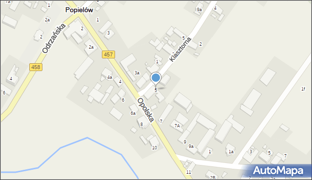 Popielów, Opolska, 5, mapa Popielów