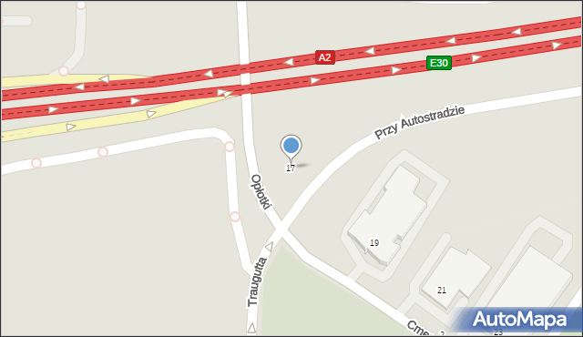 Poznań, Opłotki, 17, mapa Poznania