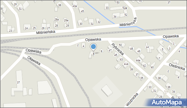 Poznań, Opawska, 6, mapa Poznania