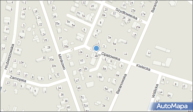 Poznań, Opatowska, 4a, mapa Poznania