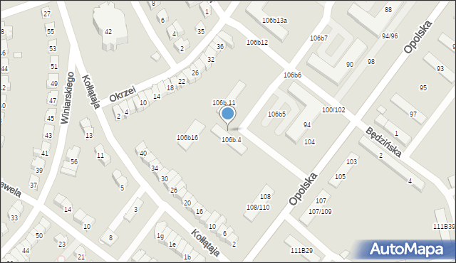 Poznań, Opolska, 106, mapa Poznania