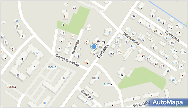 Poznań, Opolska, 82, mapa Poznania